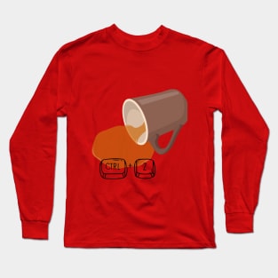 coffee spilled Long Sleeve T-Shirt